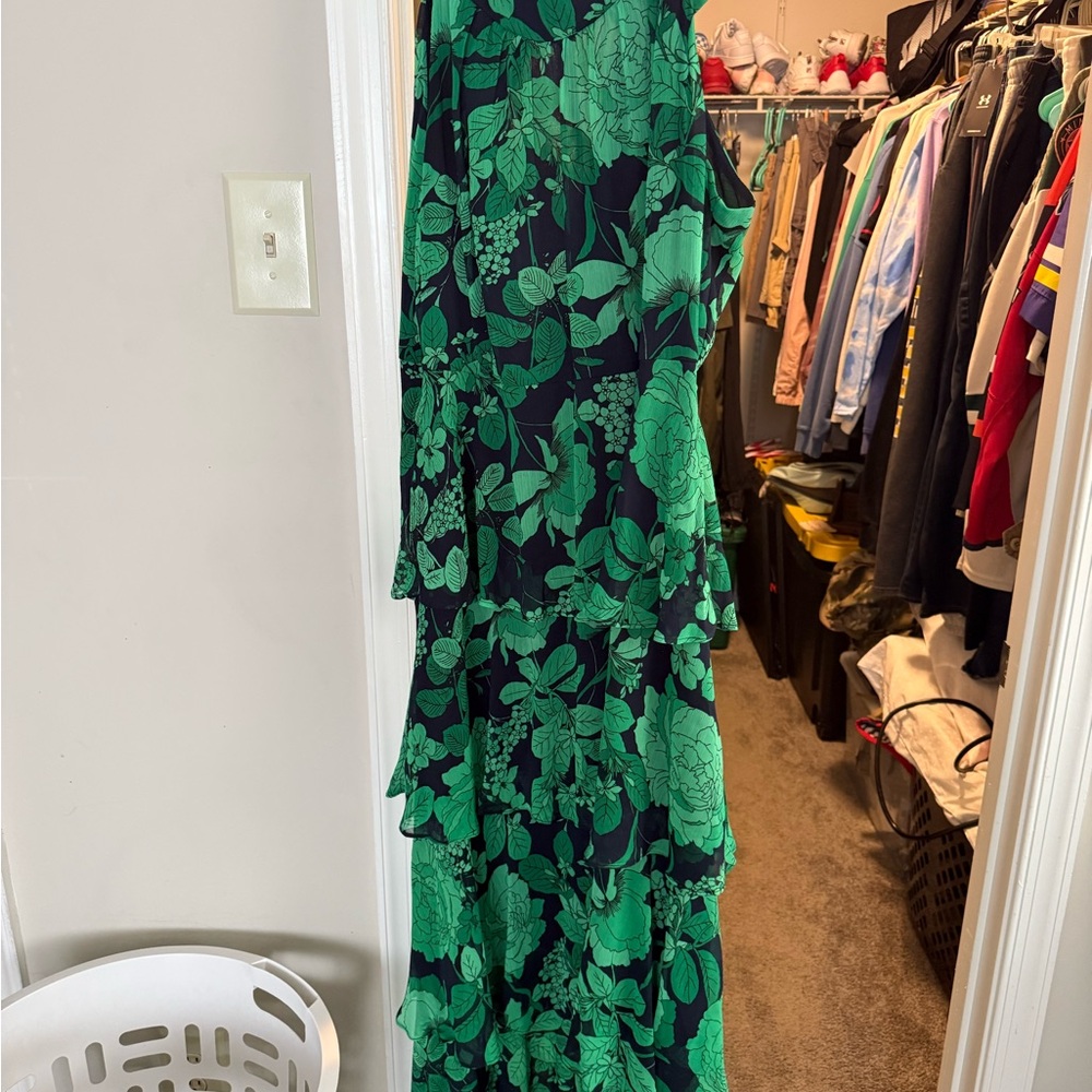 Green Floral Maxi Dress